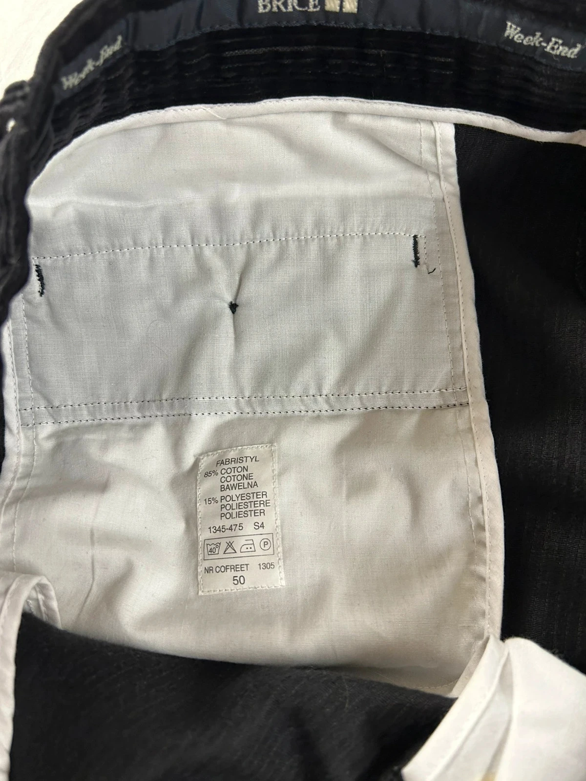 Calça de fato preta Brice estilo fim de semana em veludo costelas tamanho 50 – photo 14